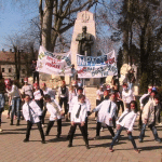 „Flash mob” la Caransebeş, sau sportul ca o bucurie