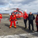 Exerciţiu de salvare cu elicopterul SMURD pe Aeroportul dun Caransebeş