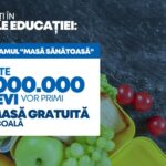 Peste un milion de elevi vor beneficia de o masă gratuită la școală